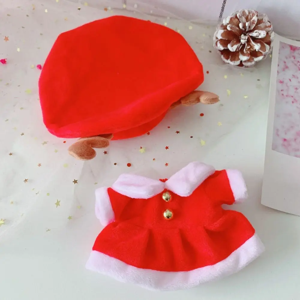 Cute Elk Santa Claus Cotton Dress Reindeer Lovely Xmas Cotton ‘s Clothes Cartoon Blue Christmas Elk Idol Clothes