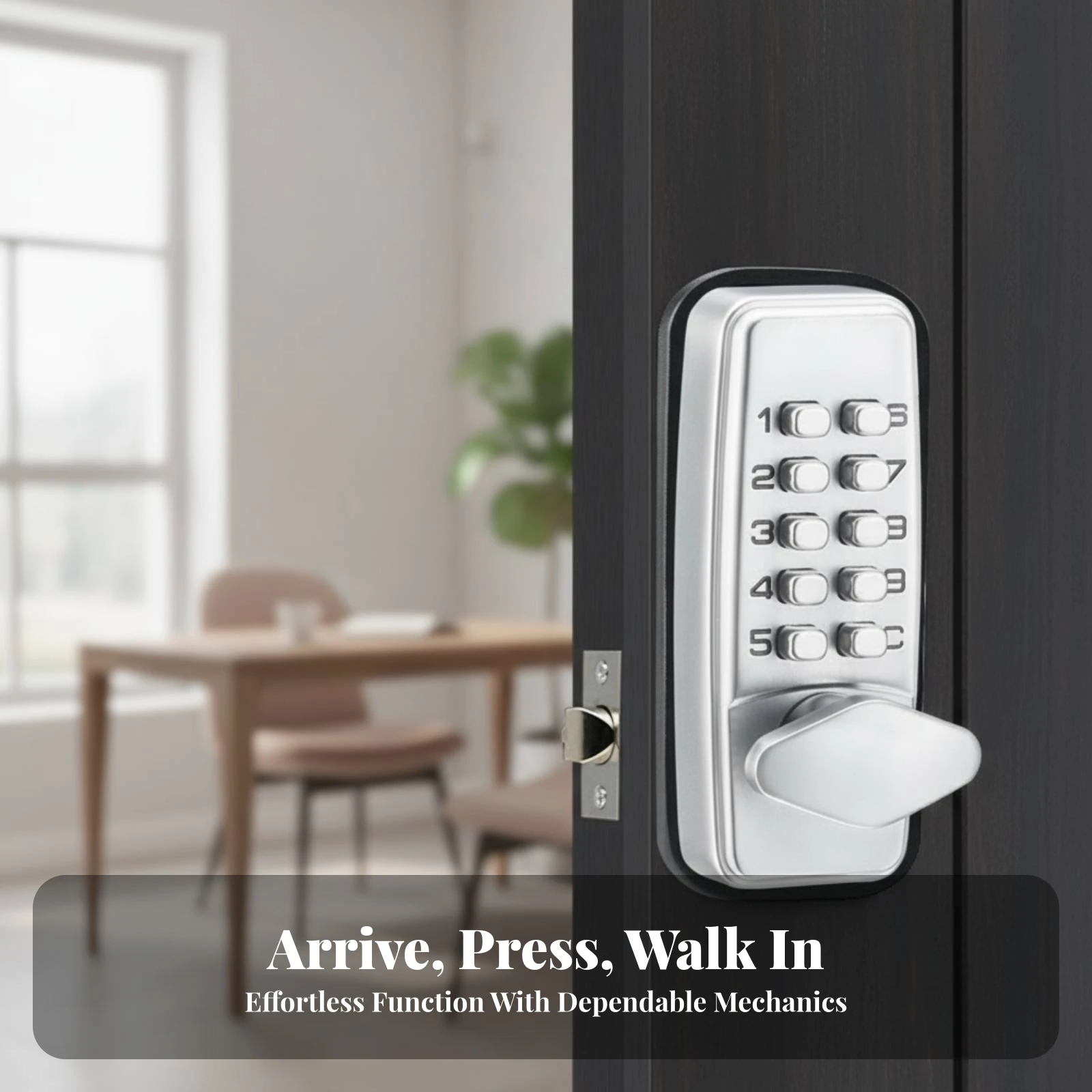 Mechanical Door Lock with Keypad Keyless Entry Door Lock with Keypad Waterproof Sun-Resistant for Home, Bedroom