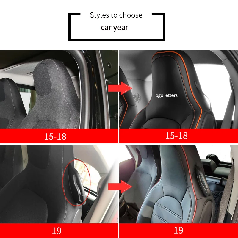 New Car Seat Cover All-Inclusive Cushion For Mercedes Smart 453 Fortwo Forfour 2015 - 19 Four Seasons Leather Accessories