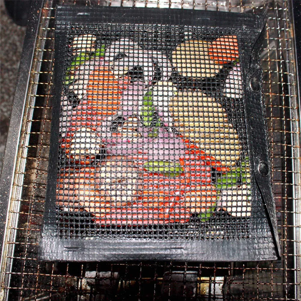 Reusable Grilling Mesh Bags High Temperature Resistant Non-Stick Barbecue Bag for Electric Charcoal