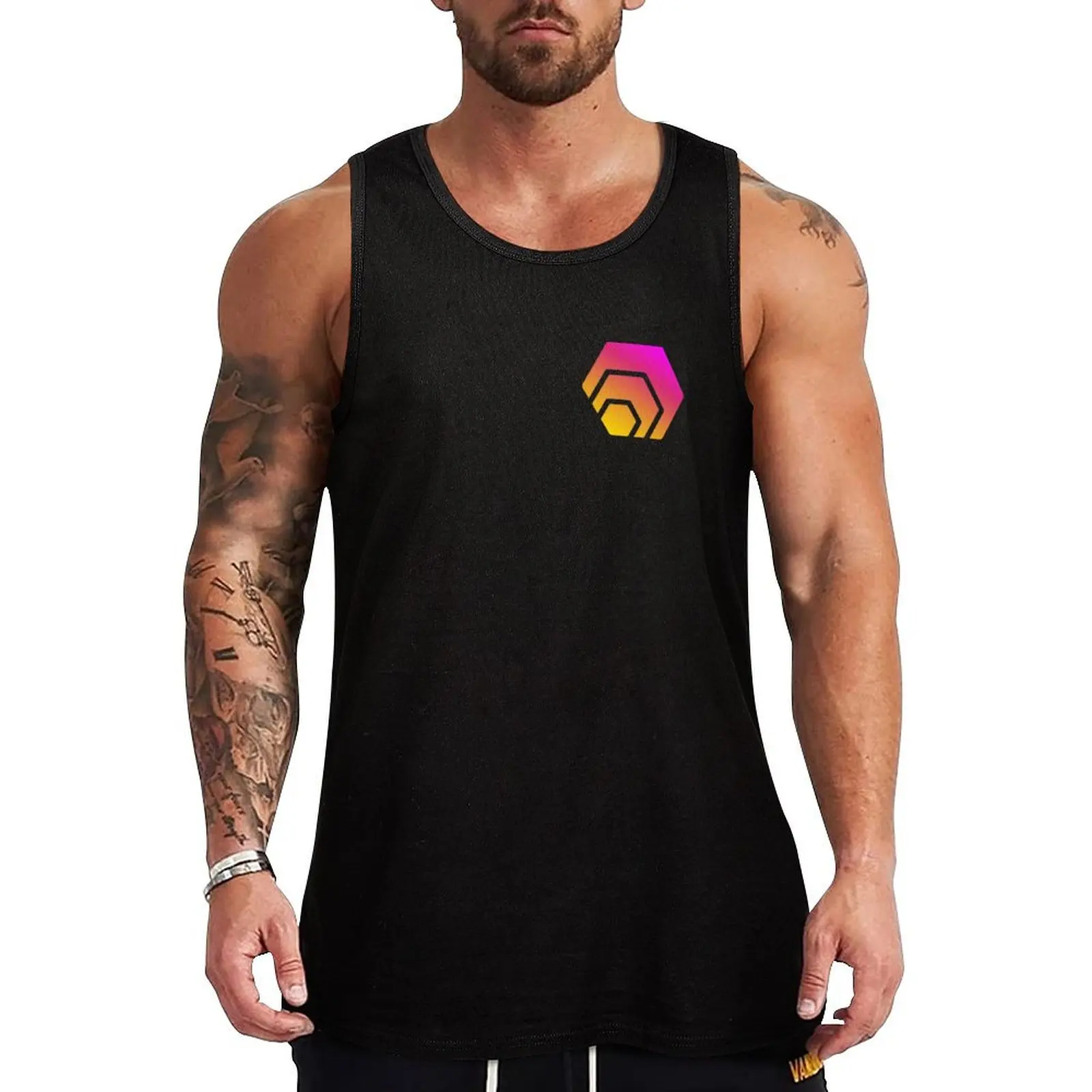 HEX Logo - Cryptocurrency Hexagon Altcoin Tank Top anime clothes sexy clothes men