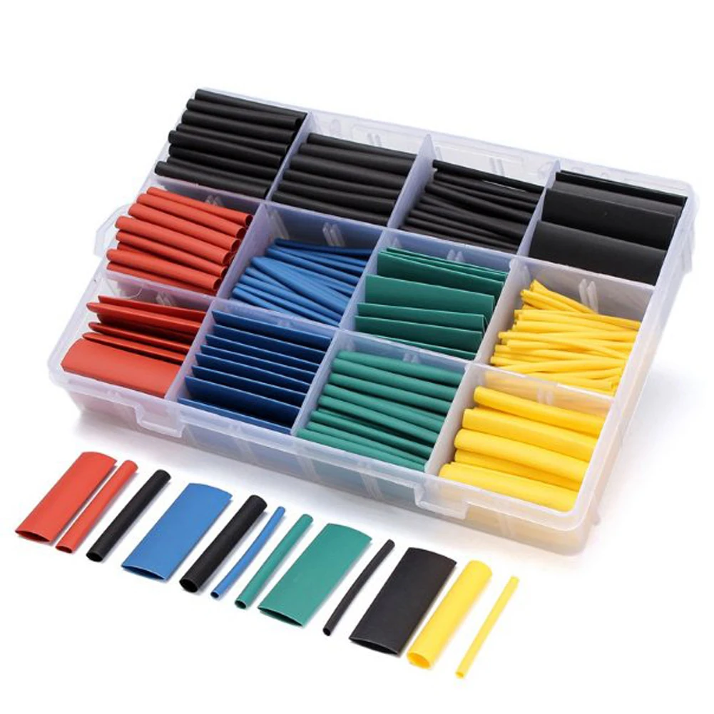 530pcs Heat Shrink Tubes Practical Assorted Pack Wire Cable Portable Multi-function Lightweight Polyolefin Assortment Electronic