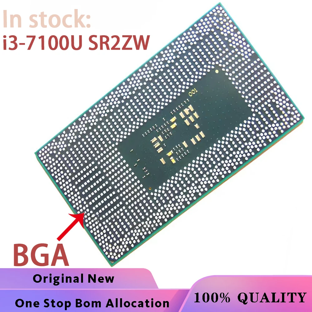 

100% New i3-7100U SR2ZW i3 7100U BGA Chipset