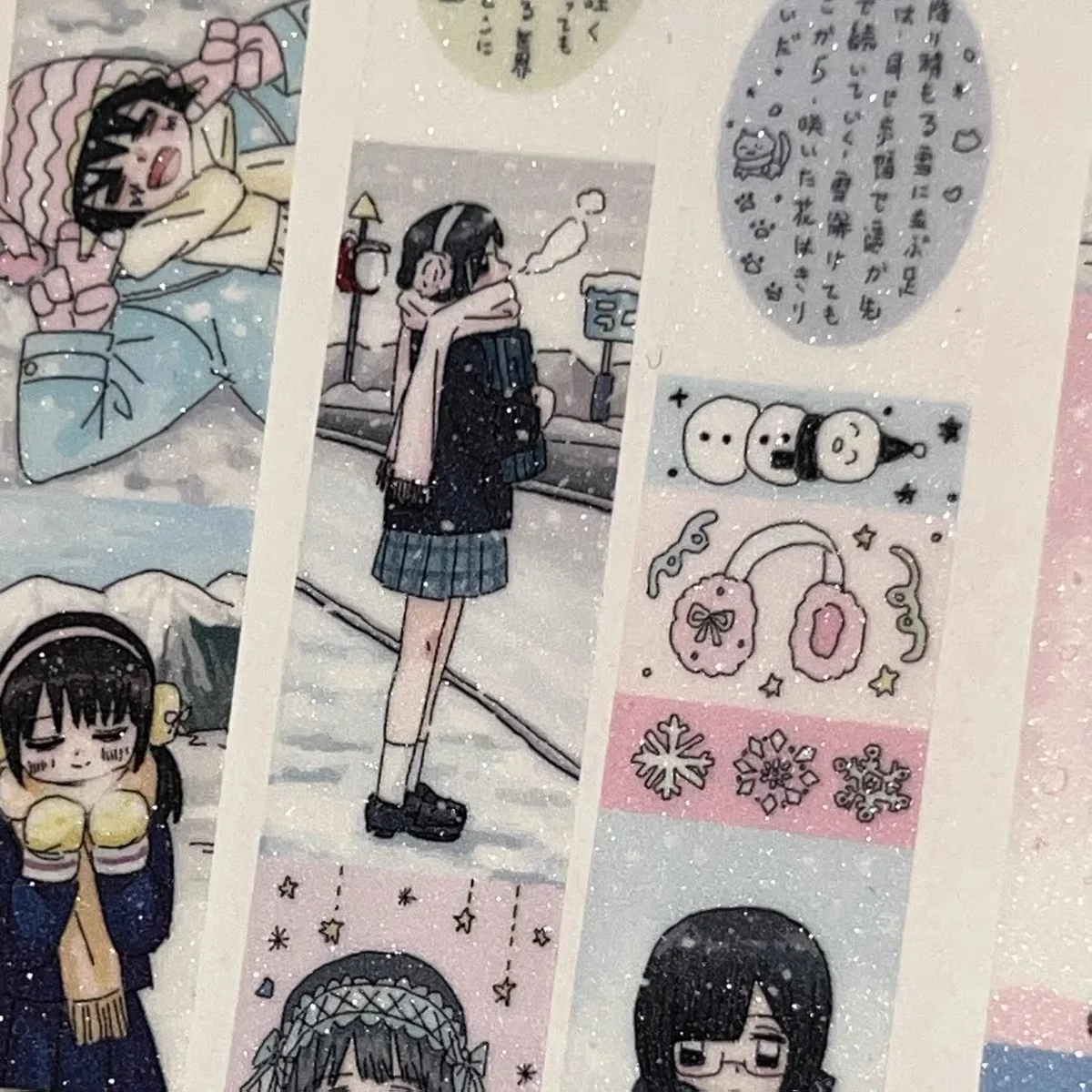 

2025 Новый мультяшный синий дизайн для девочек, декоративная липкая лента