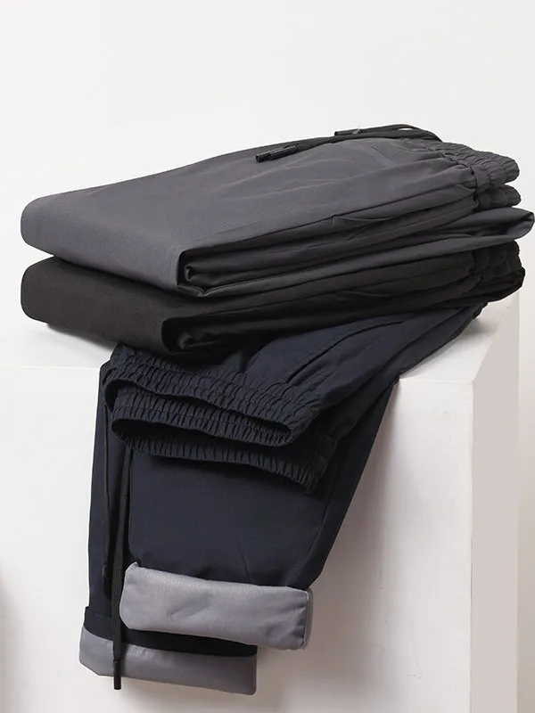 

Мужские зимние утепленные пуховые брюки, повседневные хлопковые штаны с гусиным пухом, длинные брюки для мужчин среднего и пожилого возраста, теплые и модные.