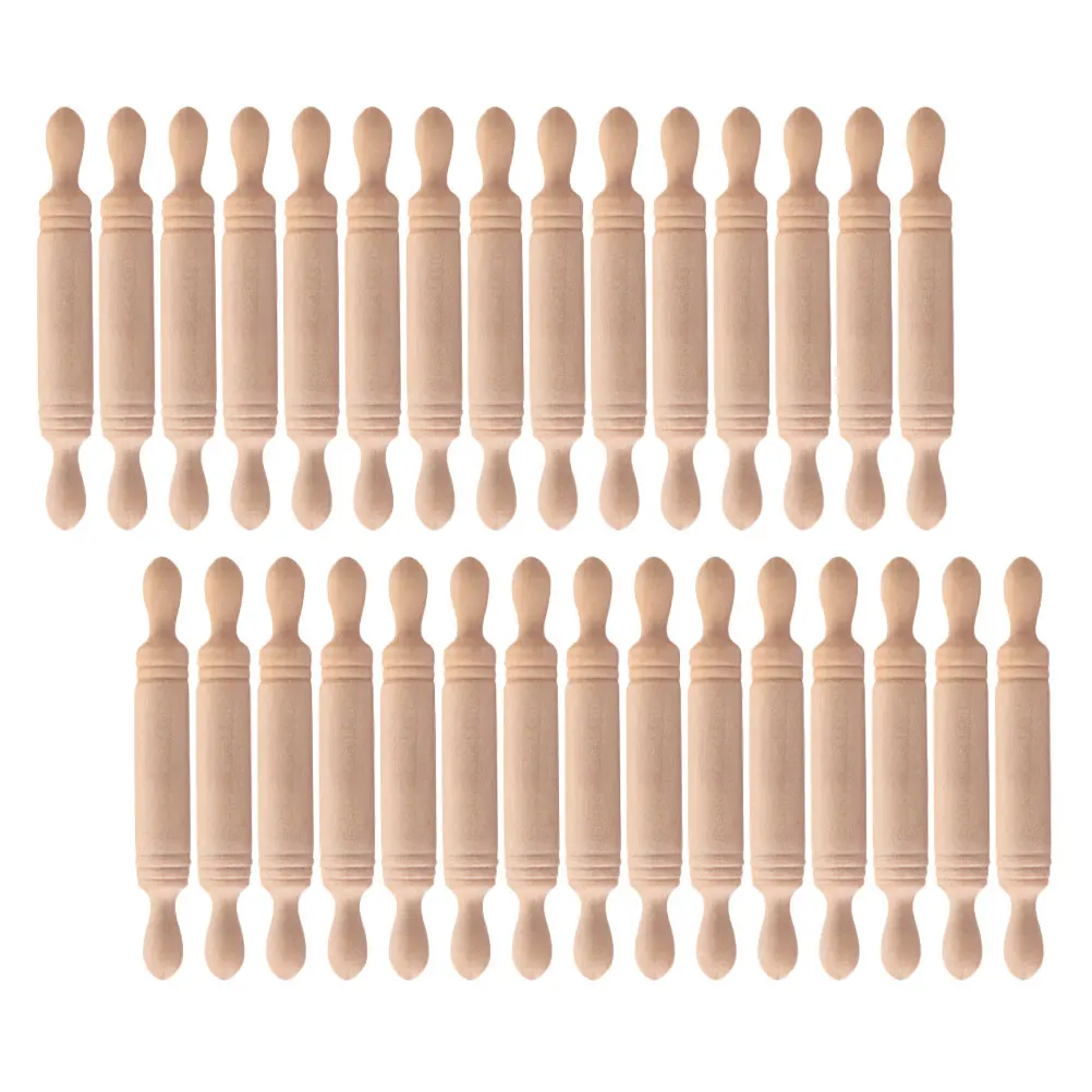 

50 шт. мини-булавки, деревянная скалка для кукольного домика, кухонные миниатюры, реквизит для фотосъемки, украшение для ролевых игр, маленькое дерево