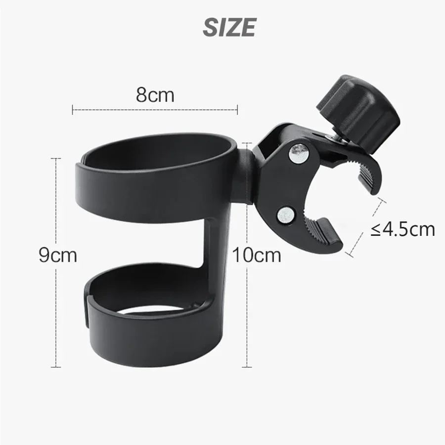1pc Universal Water Bottle Holder Adjustable Cup Cage for Bike E Car Stroller No Drill Anti Slip Design
