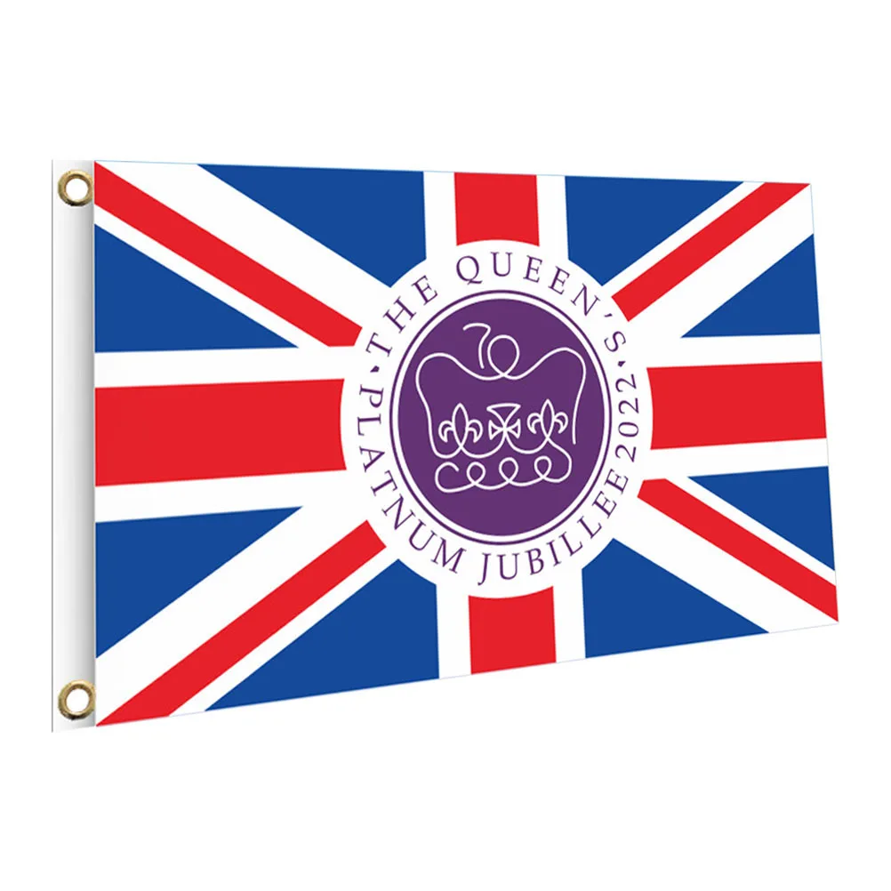 

Queen Celebration Banner Large British Polyester Uk For Party Festival Decor Hanging Flag Backdrop England Flag Decor Event