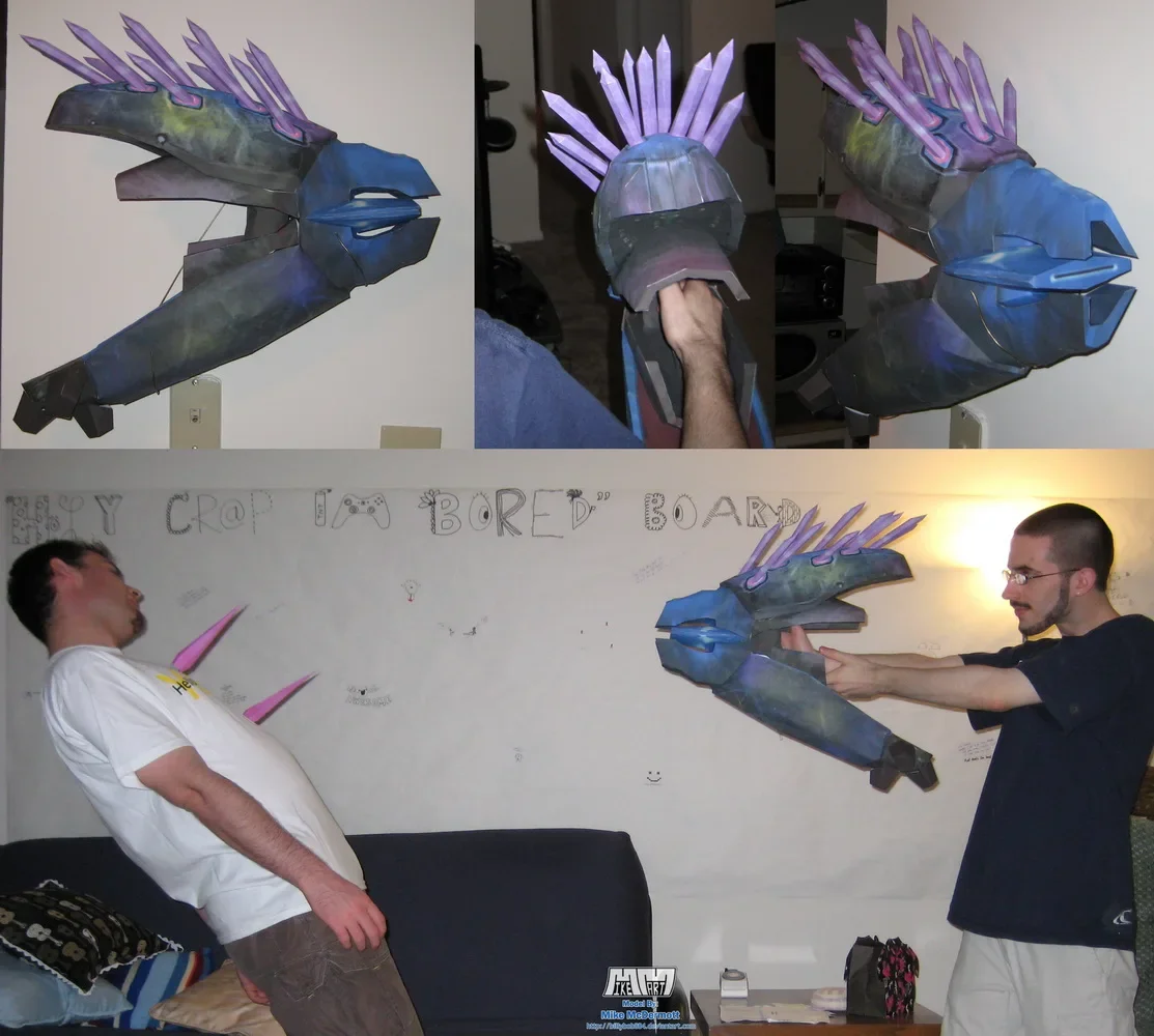 3 Needler Sci-Fi Laser Gun 3D Paper Model view 2