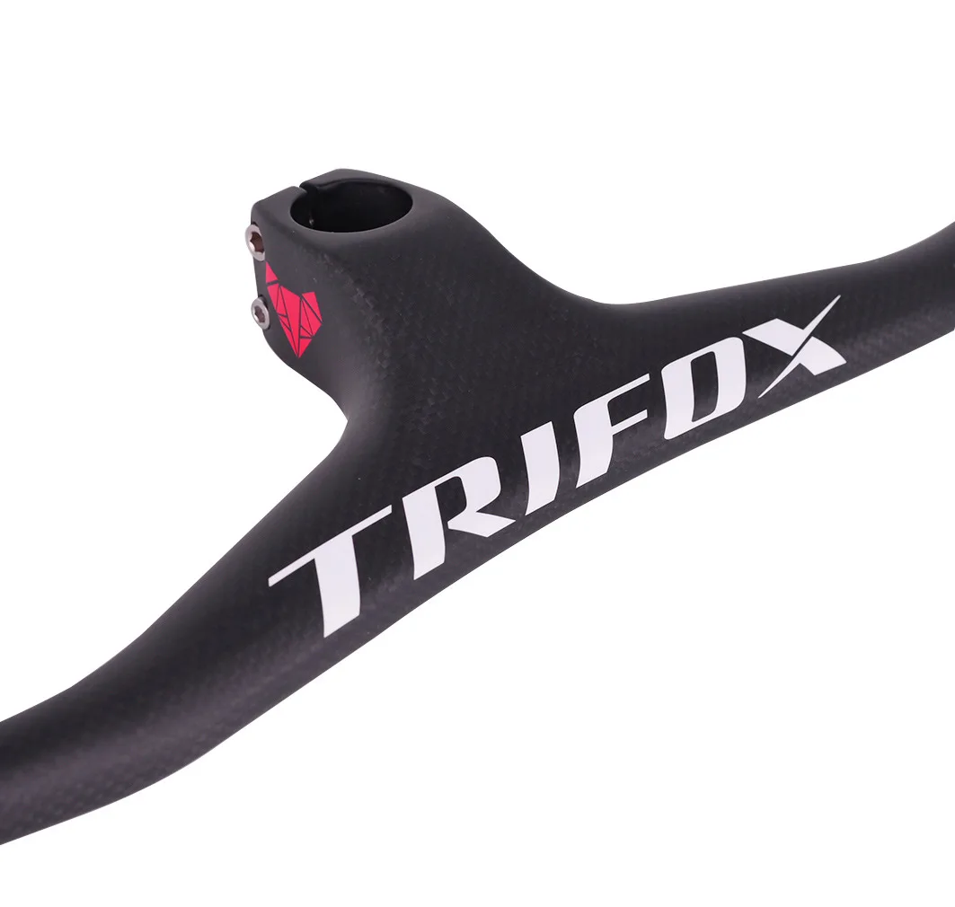 TRIFOX MTB Carbon Integrated Handlebar RHB200 T800 Carbon Fiber Stem Length 80/90/100/110mm Diameter for Fork TubeΦ28.6mm 270g