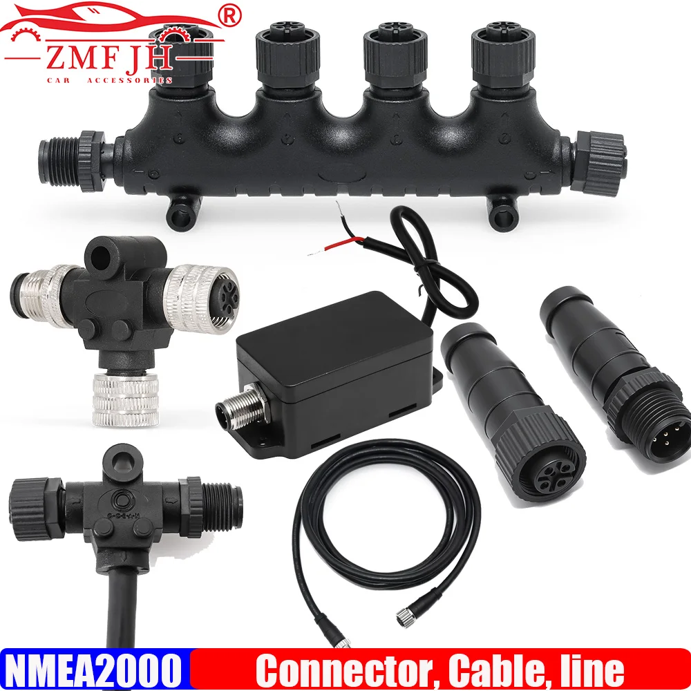ZMFJH NMEA2000 Adapter Converter M12-5Pin Connector for Marine Yacht Ships Connector Plug Terminal Cable Line Waterproof