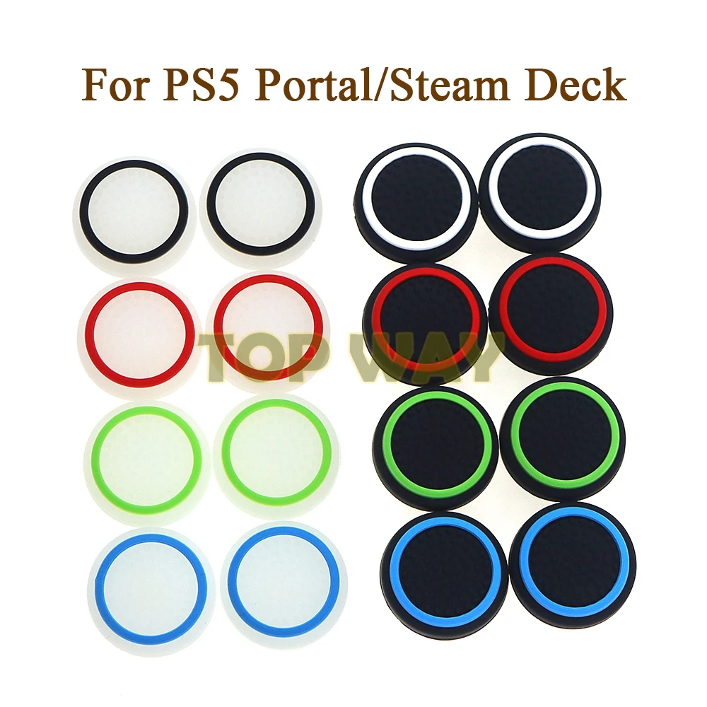 4PCS For PlayStation Portal Analog Joystick Luminous Thumb Stick Grip Cap Case For PS5 Portal Controller Cover For Steam Deck