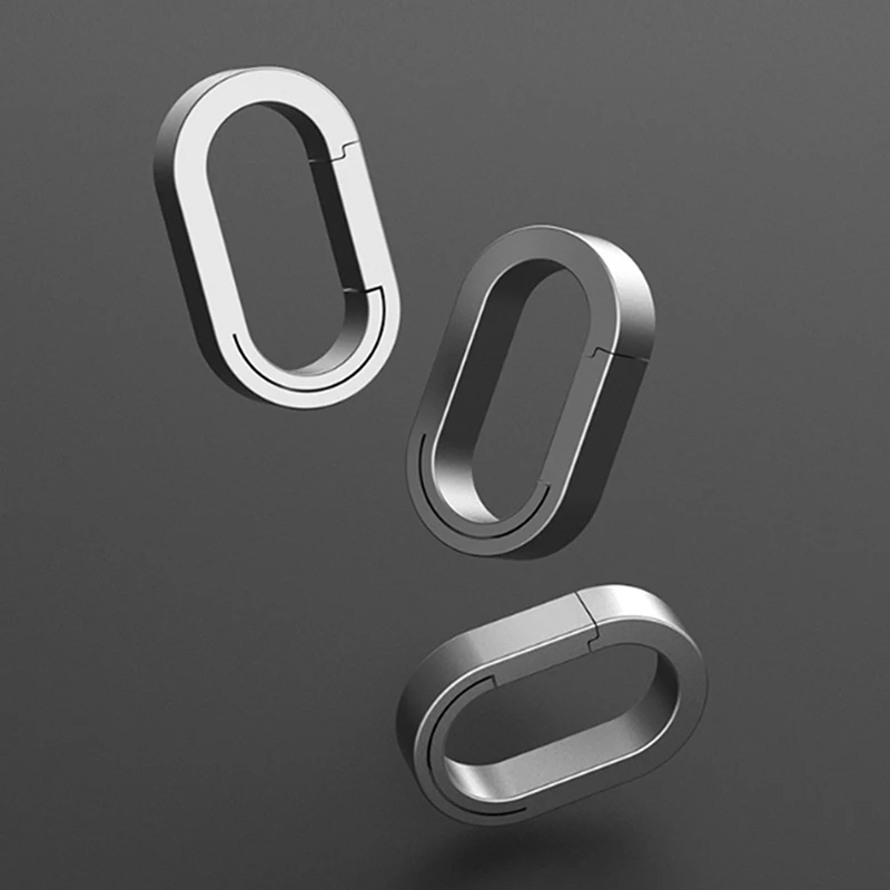 (.) Titanium Alloy Mini Key Ring Connection Buckle Universal Joint Auxiliary Ring Connection Bayonet Ring Personality Creativity