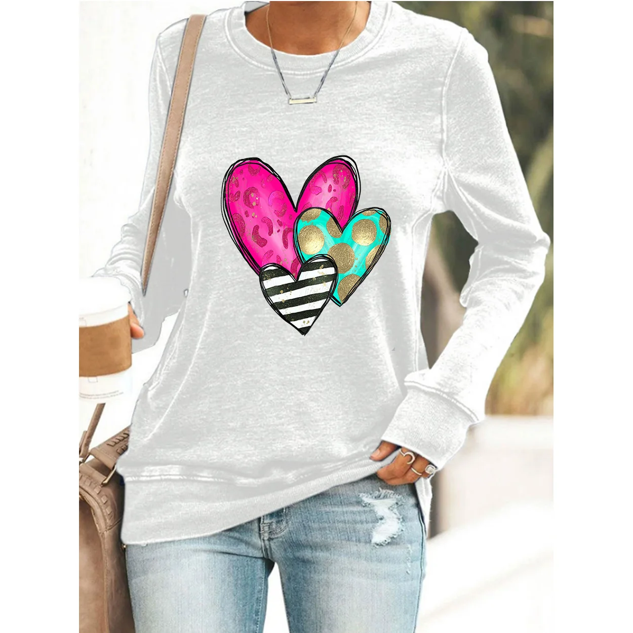 

Повседневные худи с графическим принтом «Алфавит», свободные худи оверсайз с длинным рукавом, теплый романтический пуловер-свитшот