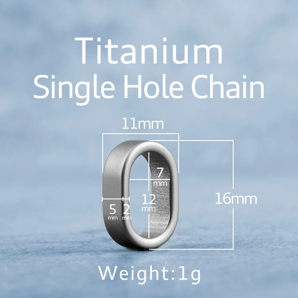 Real Titanium Men Keyring Flat Key Chain Rings Holder