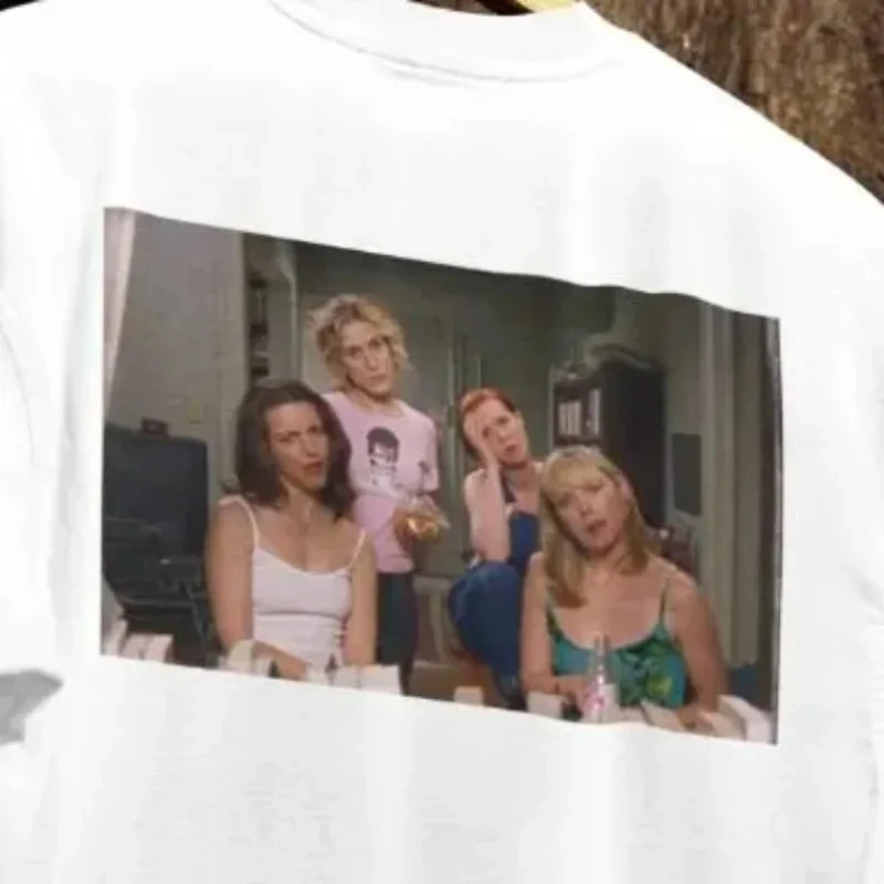 Retro Movie Scene Graphic Print Y2K T‑Shirt For Men Women Summer Casual Short Sleeve Fashion Daily Top Clothing
