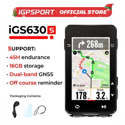 IGPSPORT-ordenador para bicicleta iGS630S velocímetro inalámbrico de doble banda GNSS GPS planificación de escalada inteligente odómetro