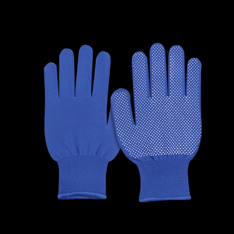 Guantes de trabajo de nailon de 13 agujas, guantes de trabajo antideslizantes y antiestáticos, revestimiento de Palma de PU, 1 par