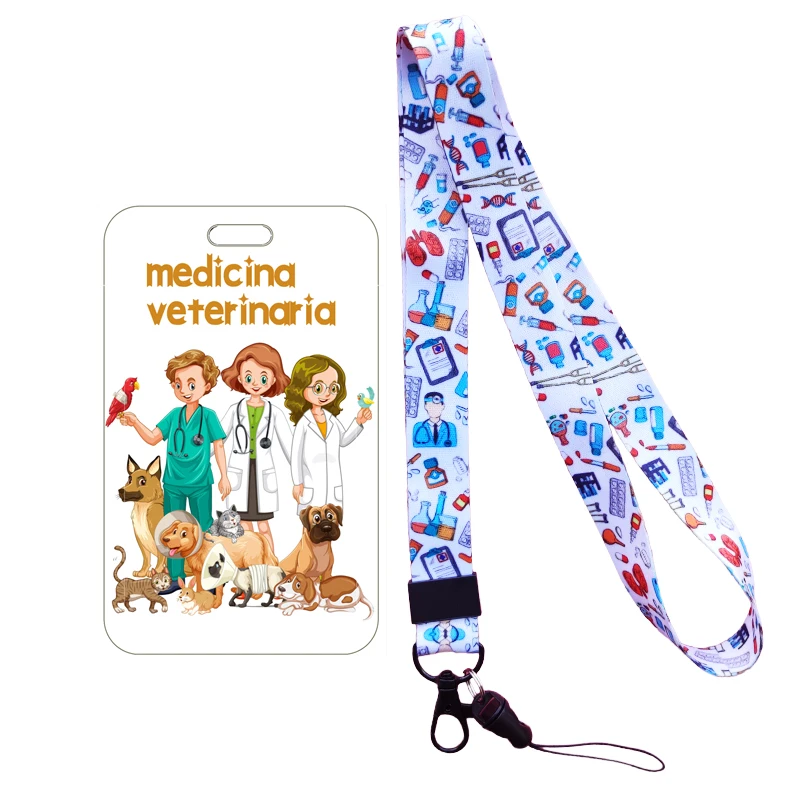 Arzt, Krankenschwester, Damen-Lanyards, Ausweishalter, Krankenhaus-Ausweishalter, zum Aufhängen, Seil, Lanyard, amüsantes Kartenetui, Mädchen, einziehbarer Clip – Detail 20
