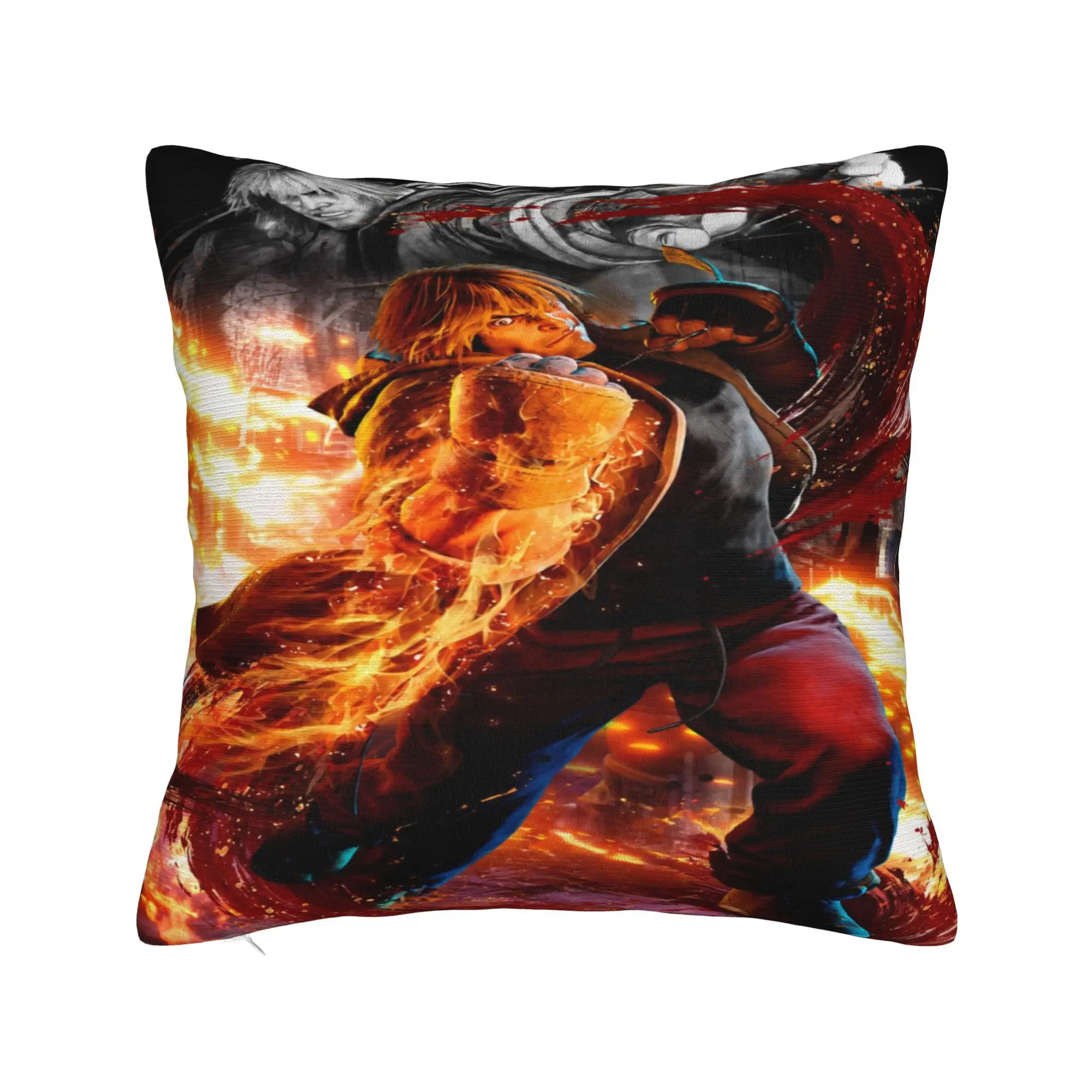Y2K Home  Streets Fighters Decorations Pillowcase Merch  Pillow Cover Zippered Multiple Sizes