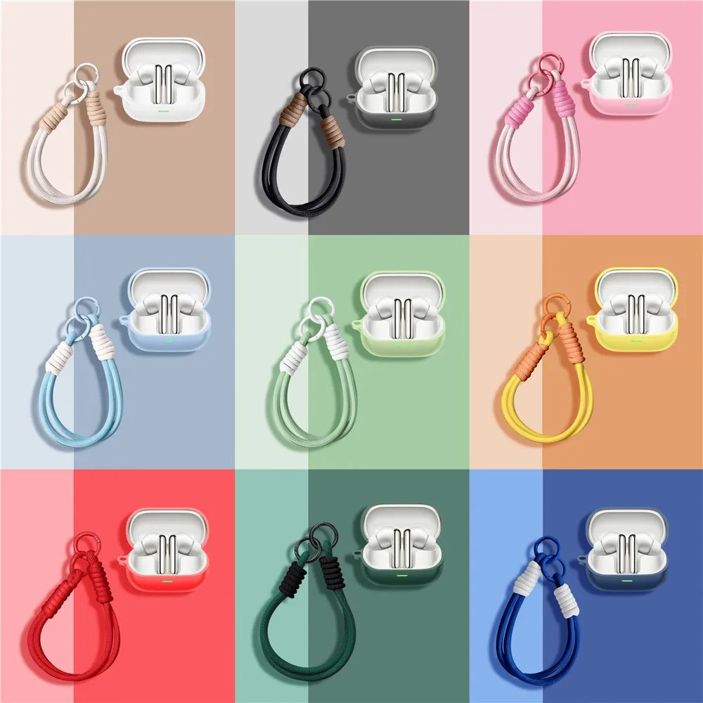 Suitable for Honor Earphones 4 Silicone Wireless Bluetooth Earphone Protective Cover Pure Ribbon Hanging Rope Protective Cover