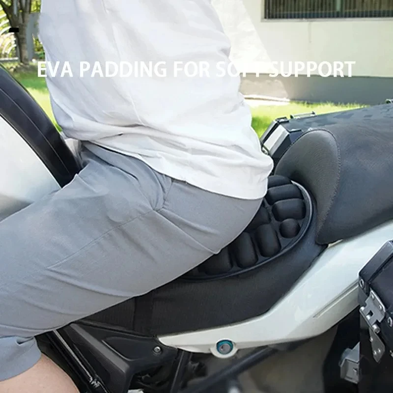Motorcycle 3D Seat Cushion Black Foam Soft Comfortable Breathable EVA Seat Covers Mats Motorcycles Electric Bike Accessories image 3