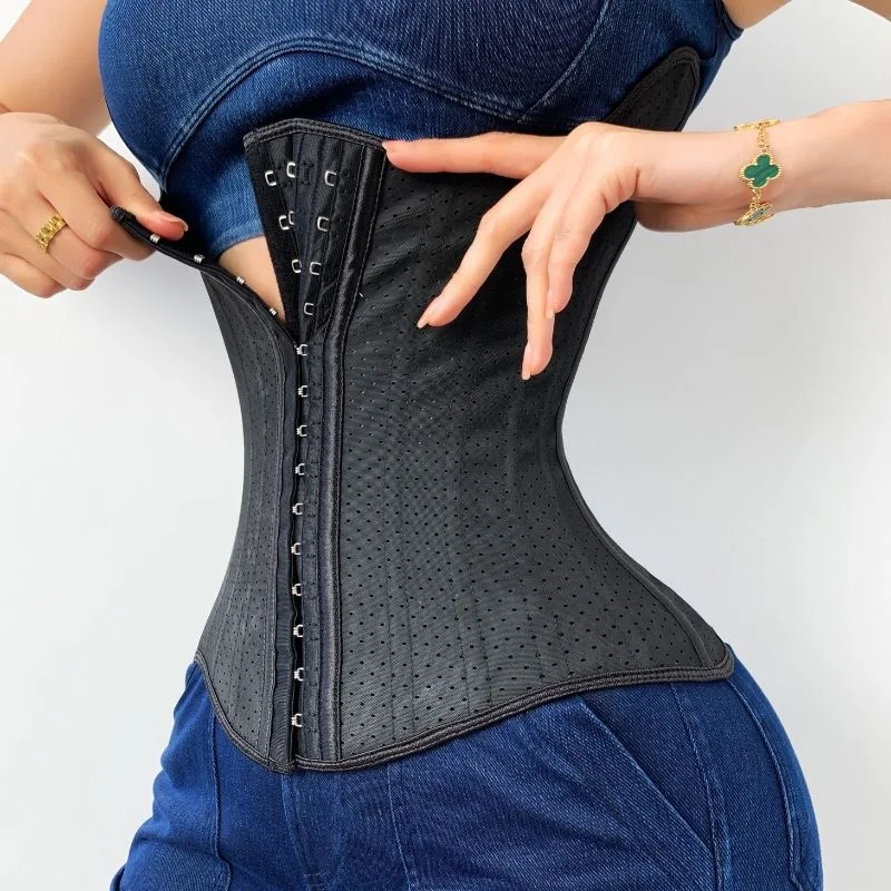 25 Steel Bones Latex Waist Trainer Corset Shapewear Slimming Belly Women Body Shaper Modeling Strap Reductive Girdle