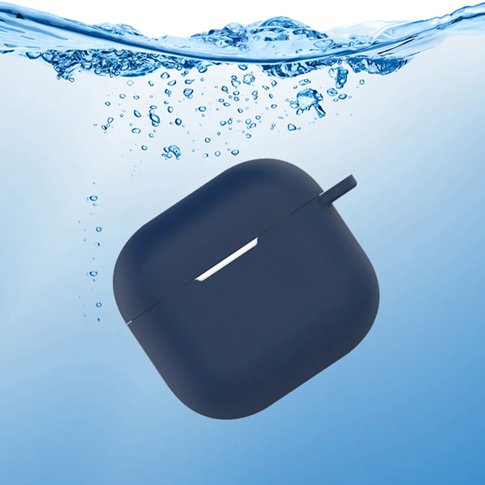 Capa protetora de silicone para Airpods 4, pele à prova de choque com mosquetão, acessórios para fone de ouvido 2024