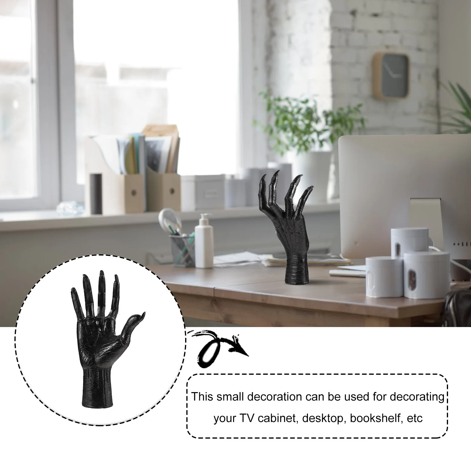 

Witch Arm Resin Hand Human Finger Decoration Ornament Fine Craftsmanship Desktop Jewelry Organizer Home Adornment