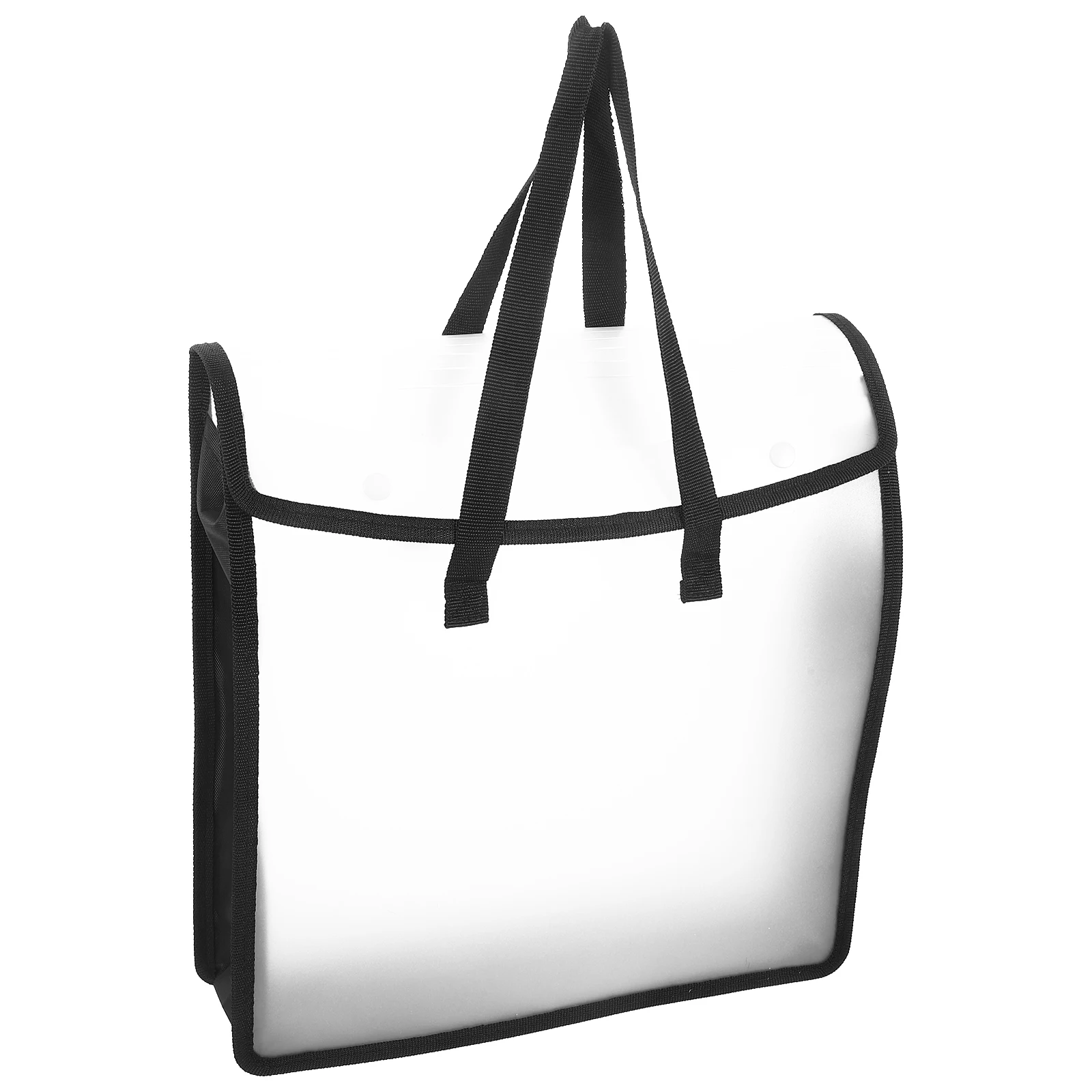 

Portable File Black PVC Document Organizer Sketch Receipt Container Pouch Storage Folder Receipt Container Home Office Use