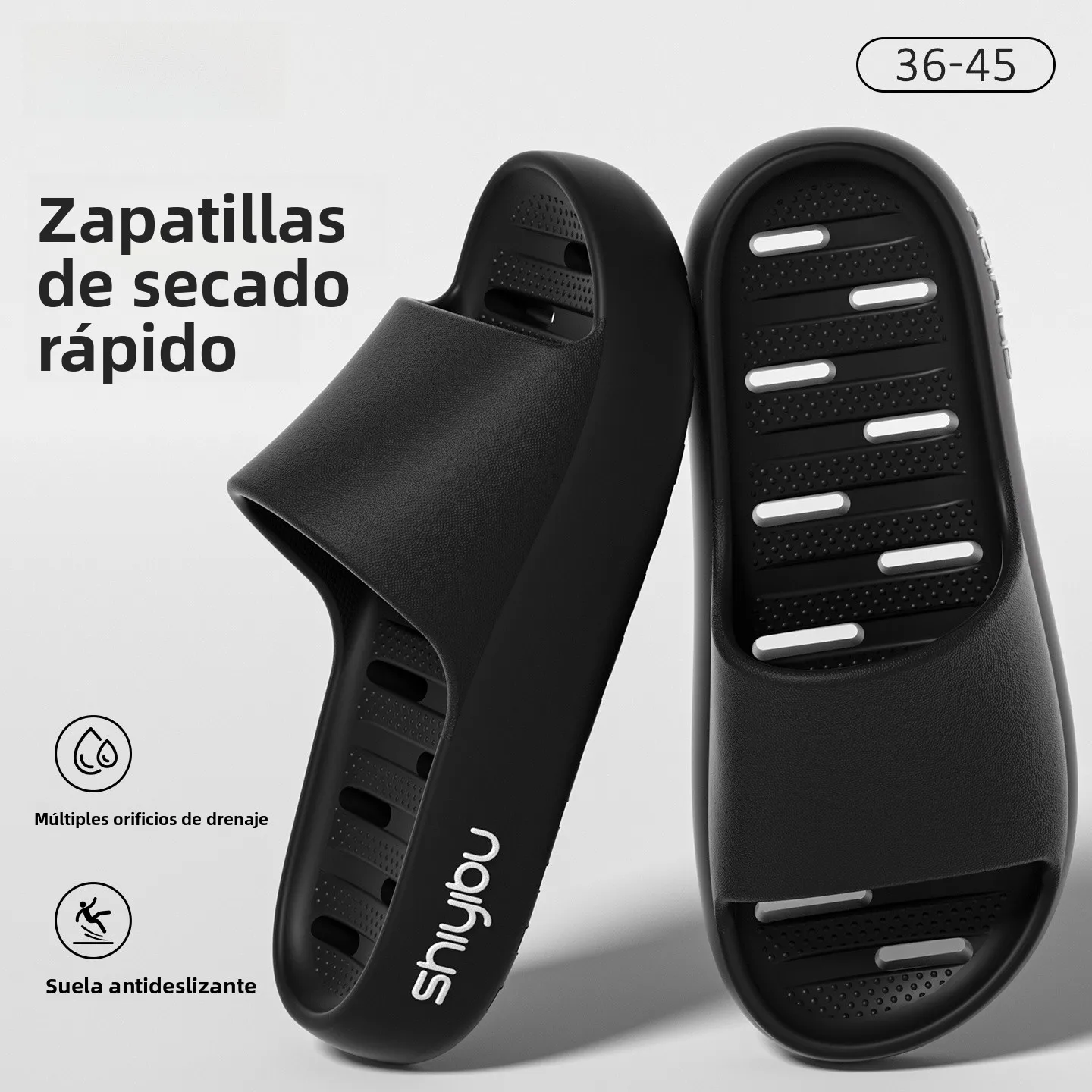 Zapatillas de baño antideslizantes EVA para el hogar, zapatos de interior de secado rápido, nuevo estilo de verano para hombr...