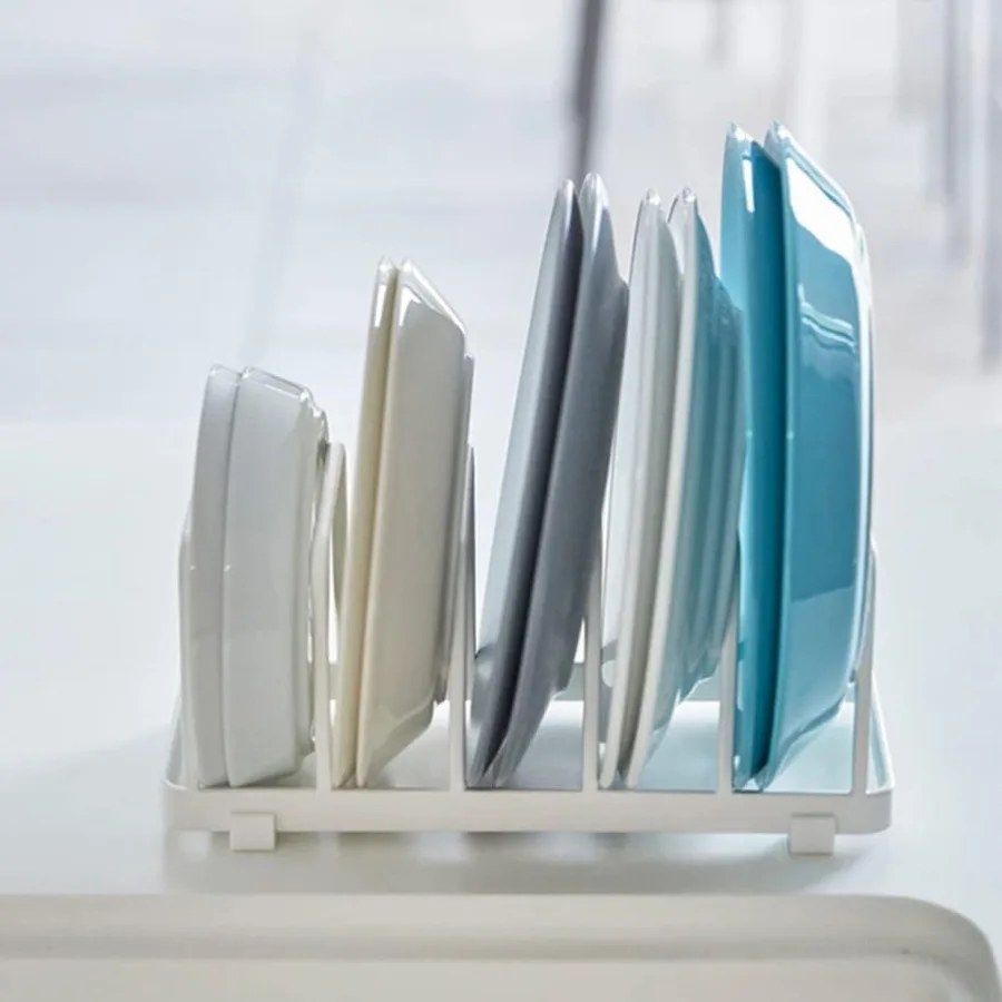 Confezione da 2 piastre per la casa, portaoggetti accentato per piatti, portaoggetti per piatti, organizer per piatti in metallo, espositore per bancone dell'armadio e C