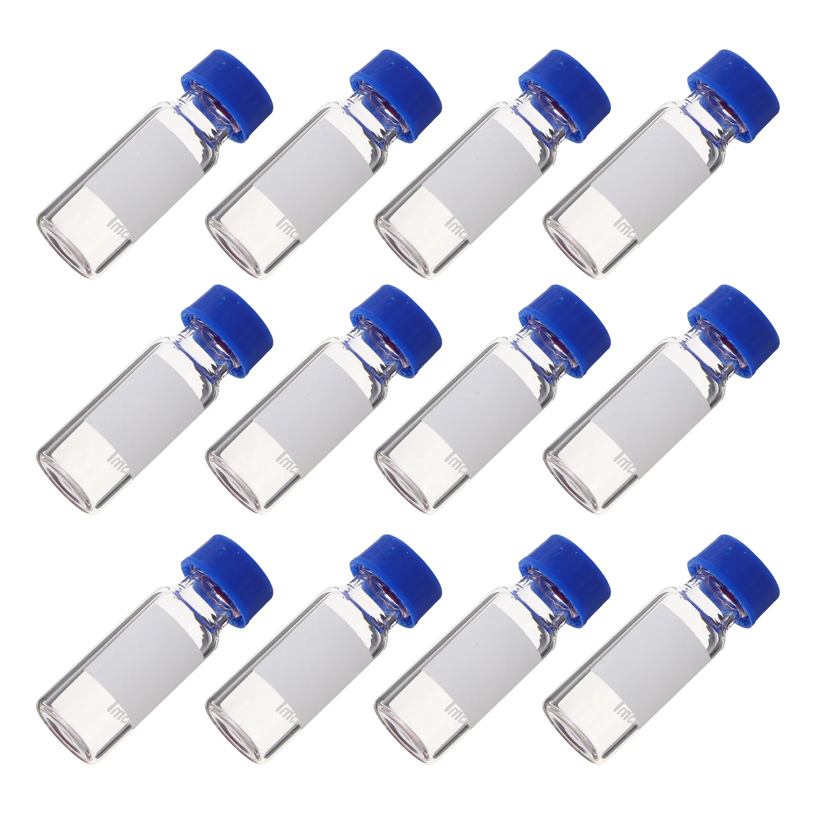 100Pcs Practical Clear Glass Screw-Top Vials for Chromatography Skin Care and Essential Oils Storage Sampling Vial