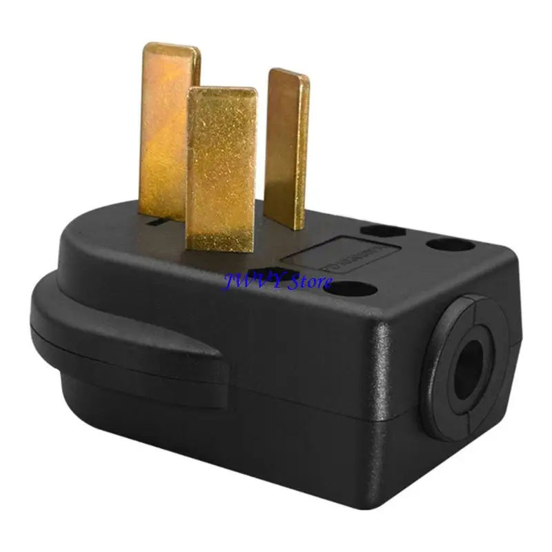 573A Powerful 50A NEMA 10 50P Plug PD1050PA Industrial Use Gold Plated Contacts PA66 Durability Housing