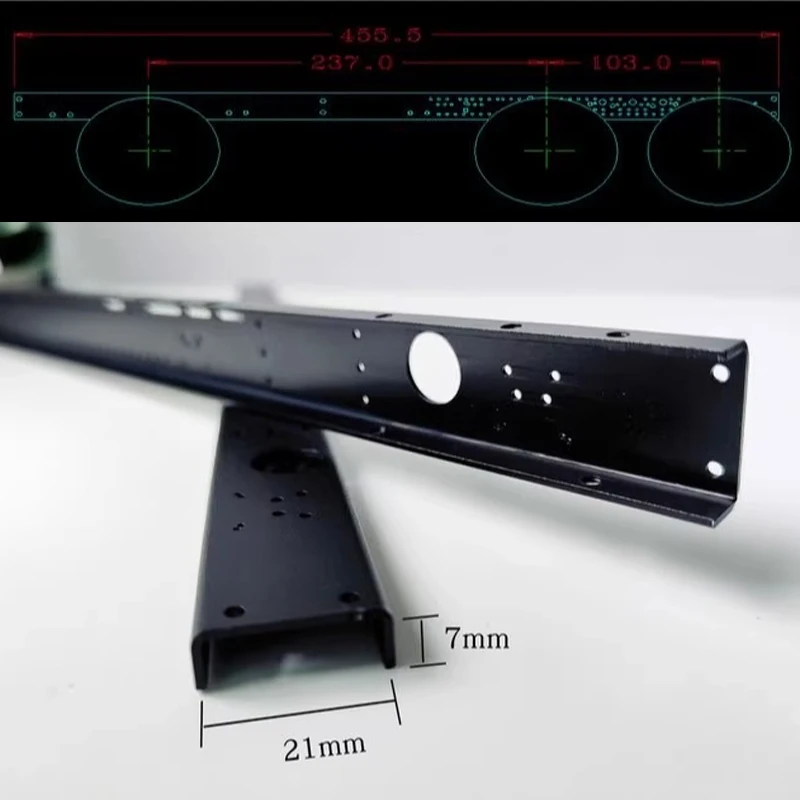 455mm 6x4 Airbag Suspension Rear Axle Lifting Beam For 1/14 Tamiya RC Truck For scania For volvo For man