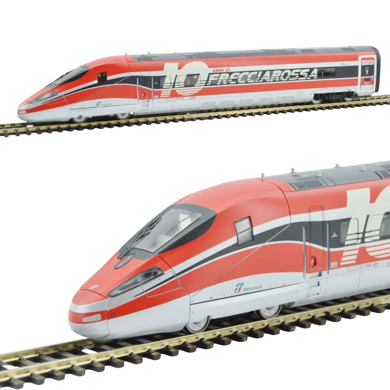 HO 1/87 Train Model Set 70204 Italian Red Arrow High-speed Train Set 8 Original Interior Lights Limited Edition Train Model Toy