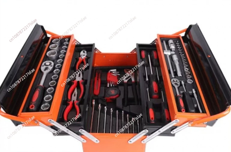 Auto repair tools Comprehensive toolbox 85-piece set Three-layer iron box Quick wrench Dafei Xiaofei Combination sleeve