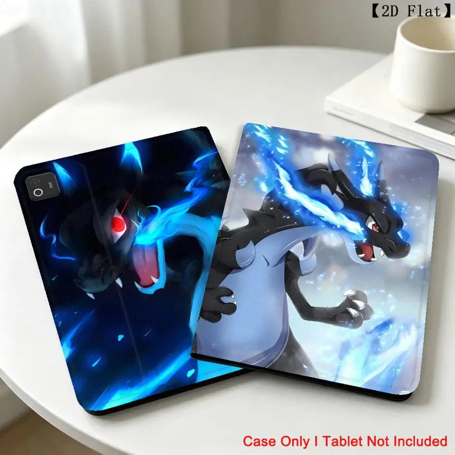Blue Fire Pokemons Charizard with Pencil Slot Case for Xiaomi Redmi Pad SE K Pad 8.8 9.7 12.4 Inch Pad 5 6 7 8 Pro Pad 6s Pro 7
