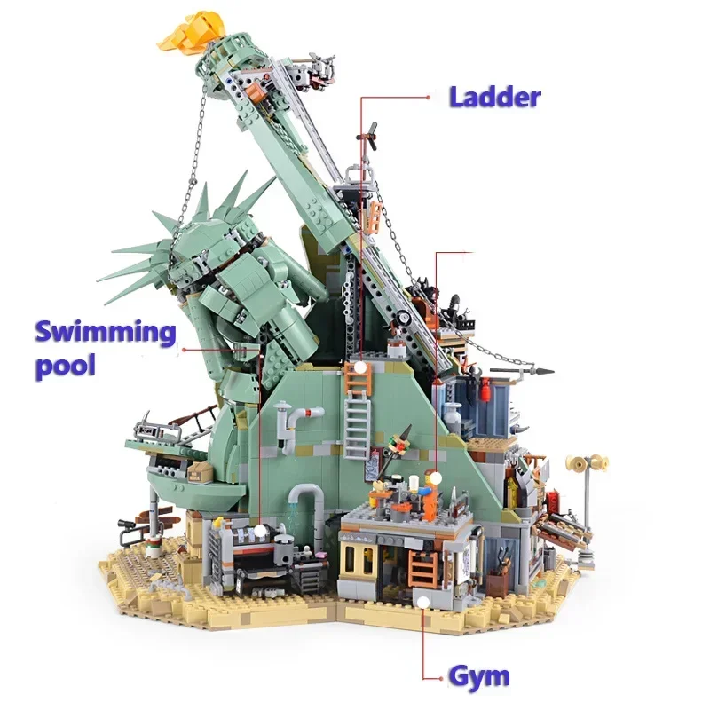 New Product Statue of Liberty Castle Architecture Series Jigsaw Puzzle Building Blocks Adult Difficult Toy Gift Model 3178 Piece