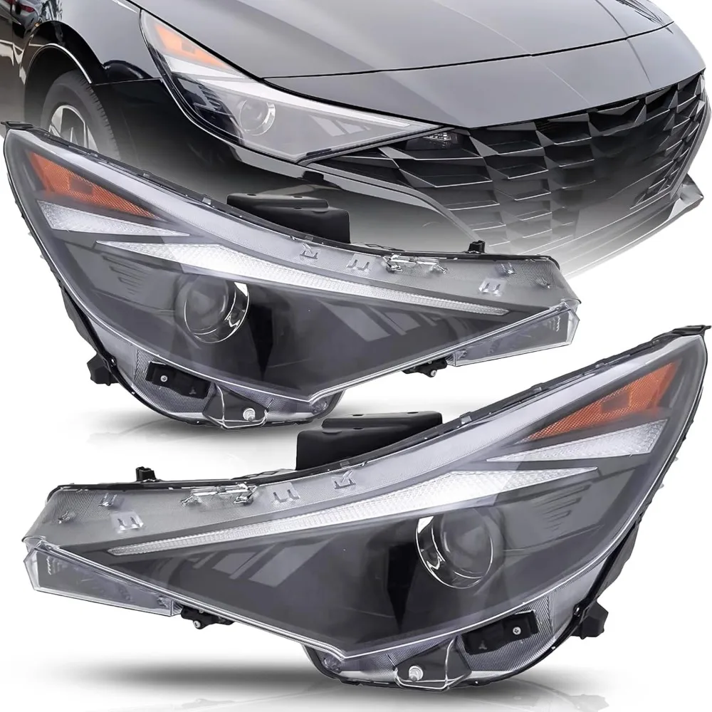 

Headlight Assembly for Hyundai Elantra 2021 2023 SEL SE N Line KR Built CAPA Certified Bulbs Included Left Right