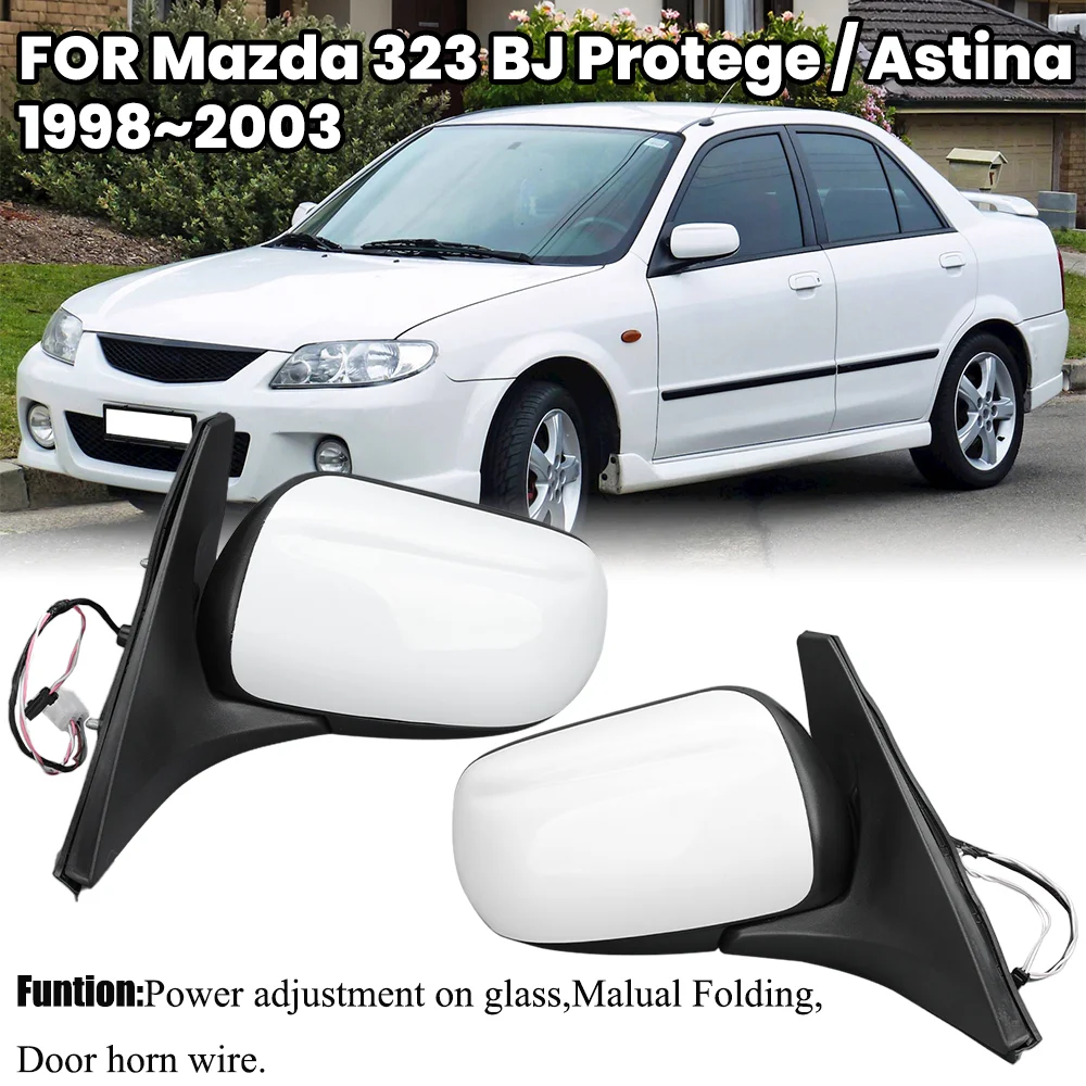 

5Pins Rearview Mirror Assembly For Mazda 323 BJ Protege For FAWHaimaAutomobile 1998-2003 Manual Folding Side Mirror Accessories