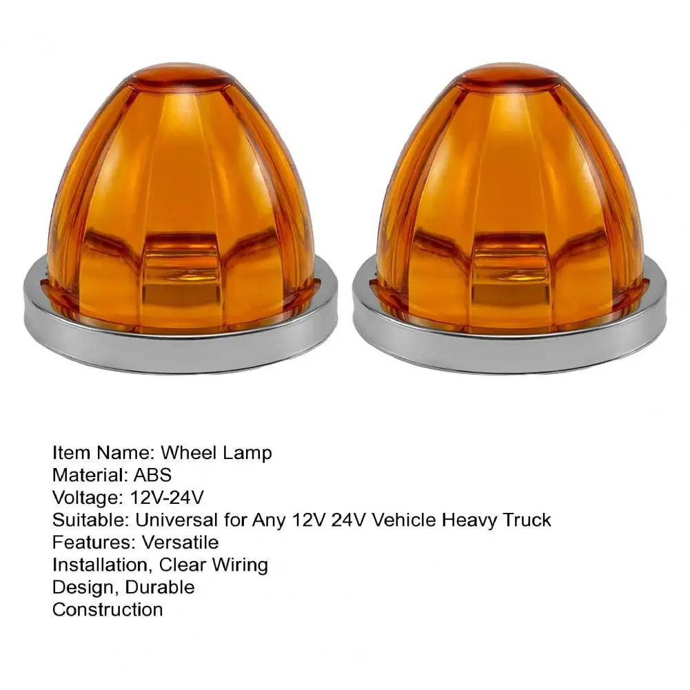 1/2 قطعة 9.4 سنتيمتر LED البطيخ عجلة مصابيح 12-24 فولت تحت توهج أضواء جانبية تعزيز الرؤية السلامة شبه شاحنة مقطورة ماركر ضوء