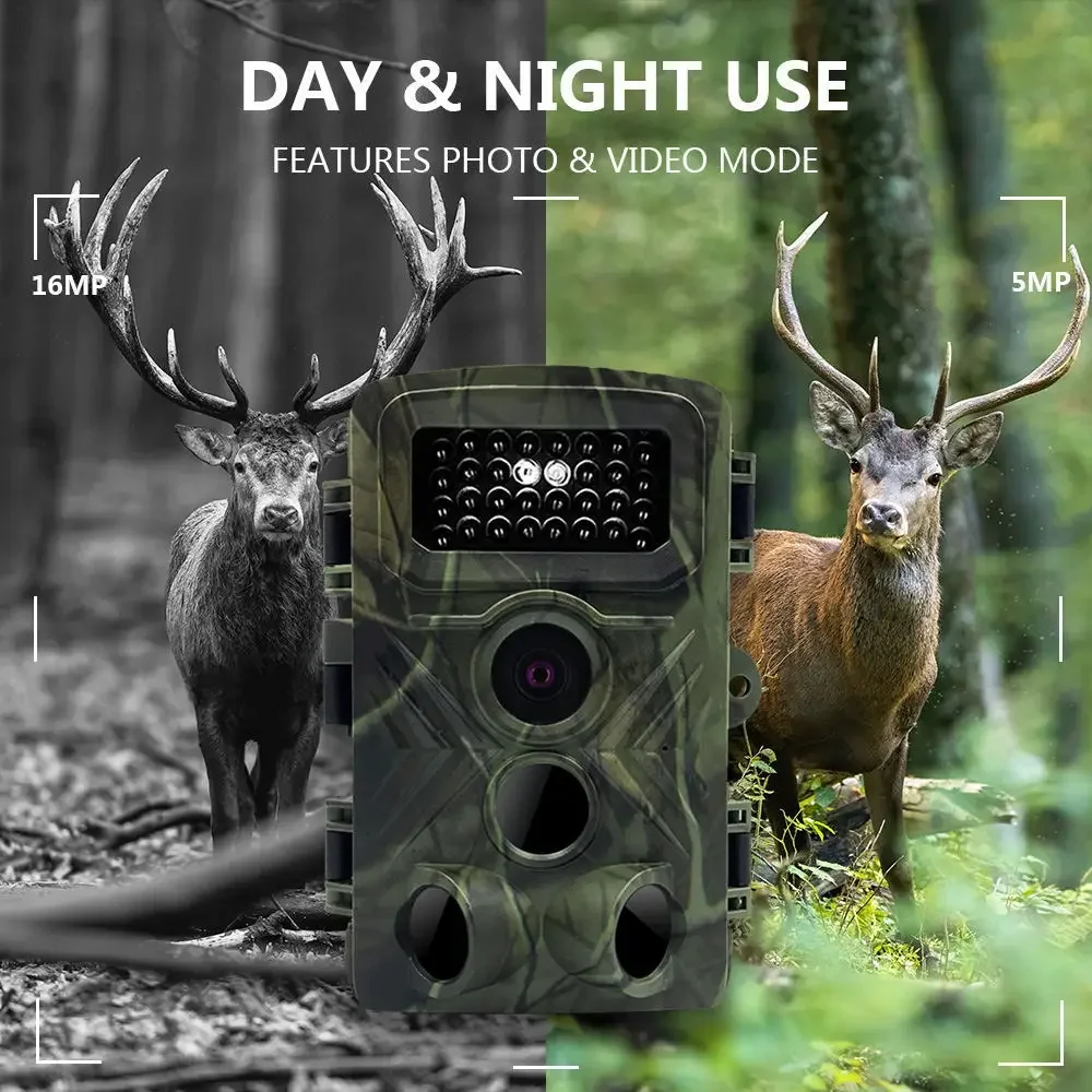 Hunting Trail Camera 2.7K 58MP HD Waterproof Night Vision Motion Activated Trigger Security Cameras Outdoor Wildlife Photo Traps
