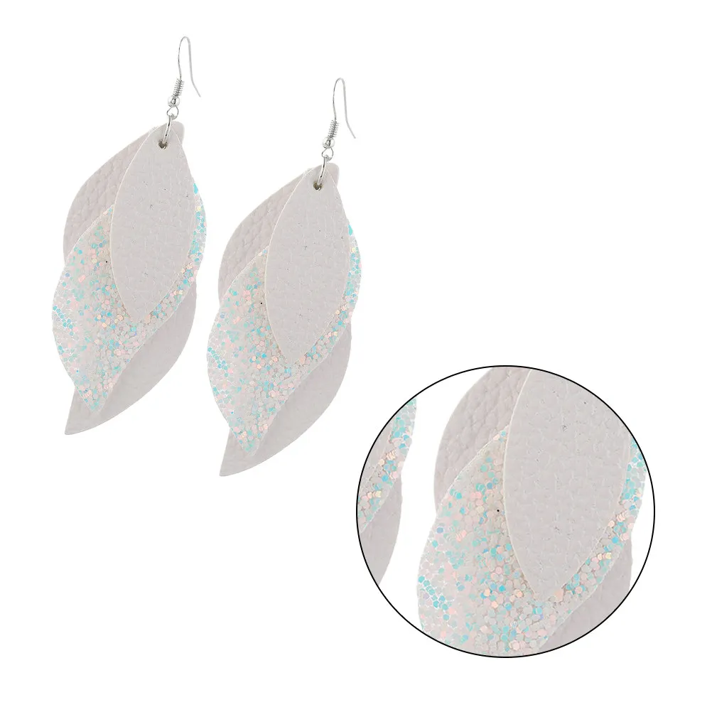 Shiny Sequin Dangler Earrings for Women – Fashion Casual Party Jewelry for Dresses, Jeans, Hawaiian Outfits