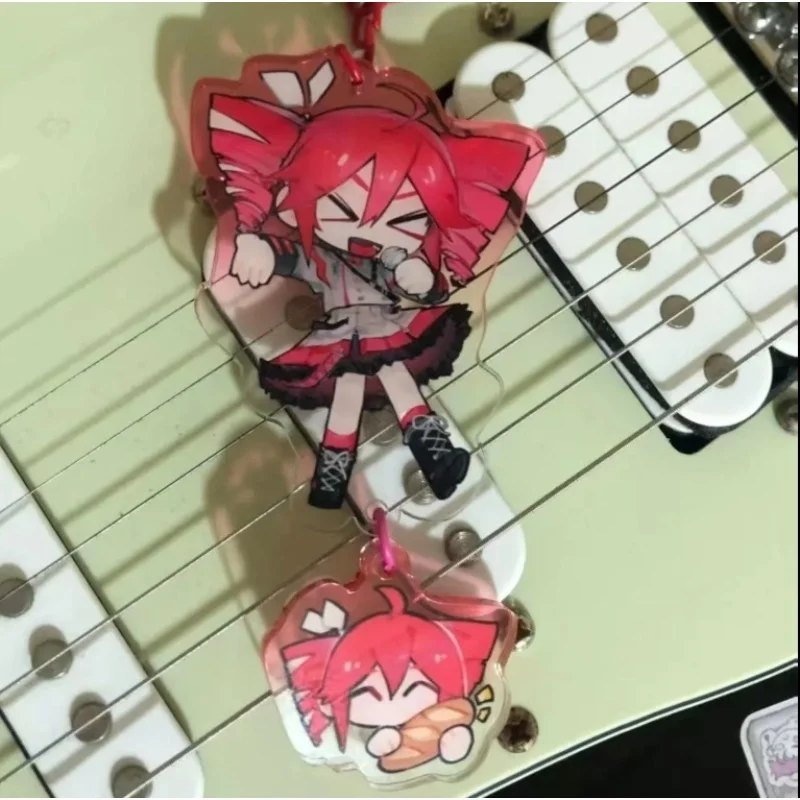 Anime Kasane Teto keychain Cute Cartoon  Acrylic Pendant Keychain Backpack Pendant Ornament image 2