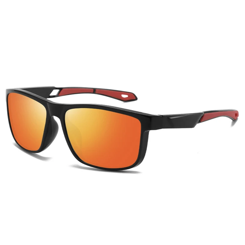 Herren Polarisierte Sonnenbrille Quadratisch Radsport Outdoor-Sport Sonnenbrille UV400 Schutz Photochrome Brillen – Detail 8