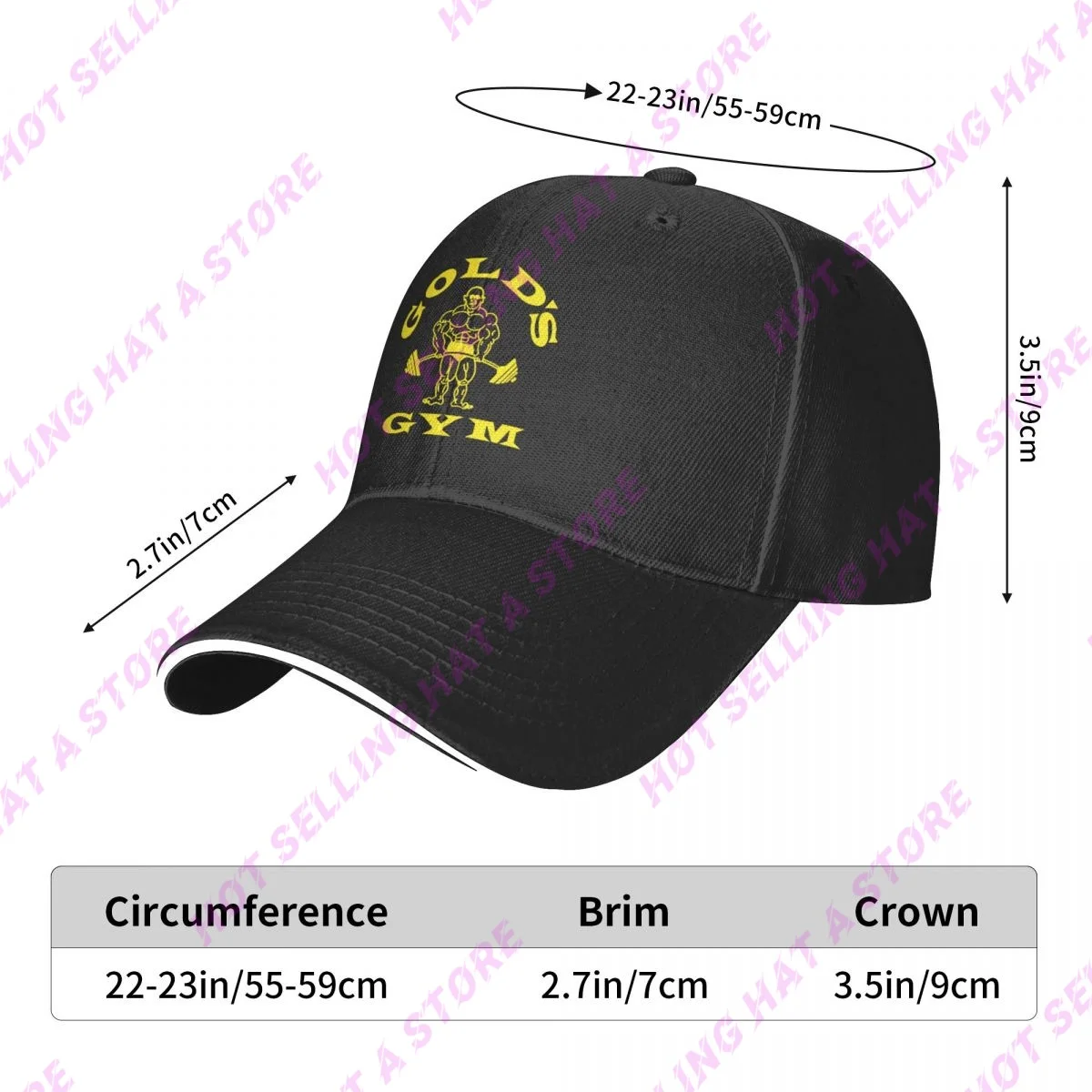 Summer Men Cap Gold_s Gym Multiple Colour Baseball Cap Adjustable Unisex Hats Adult Children Hat Shade Sport Baseball Hats