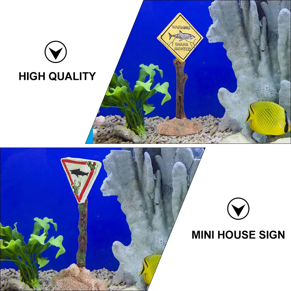 

2 Pcs Mini House Signs High Quality Desktop naments Micro L Adornment Miniature Micro L Adornment Model