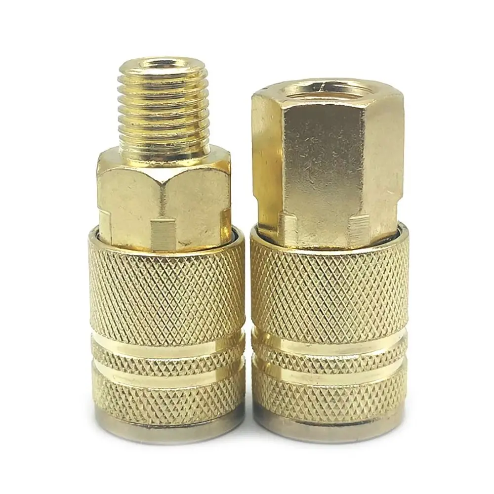 1Pcs Compressor Connector Tool Quick Coupler Tool Quick Release Coupling Adapter 1/4" NPT Air Line Hardening Steel Hose Fitting