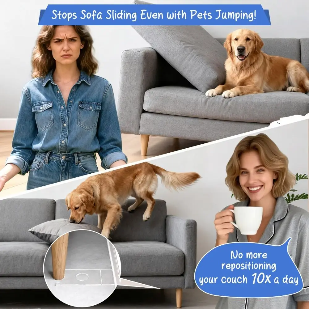 Nueva almohadilla de pared acrílica para muebles, protección para muebles, tapones deslizantes para sofá, espaciador Universal transparente para cabecera del hogar